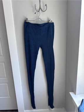 Women's Navy Knit Sweater Leggings, Leg Warmers
